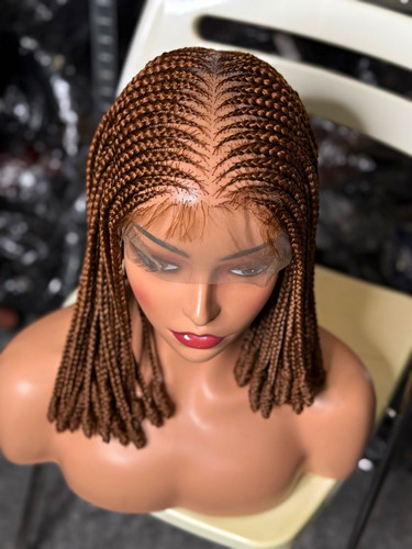 Braided lace front wig with - lace,
