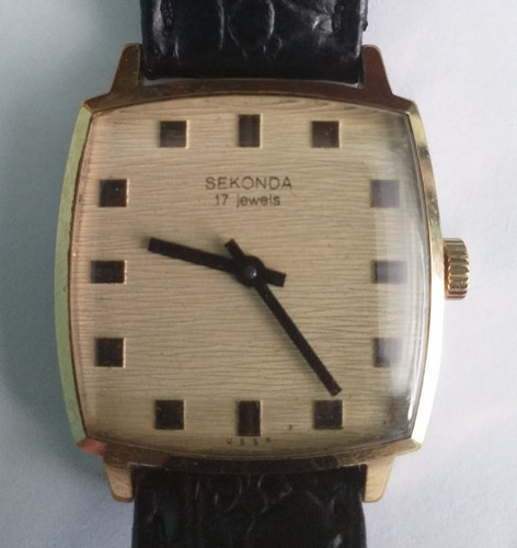Vintage ussr sekonda mens gold - vintage,