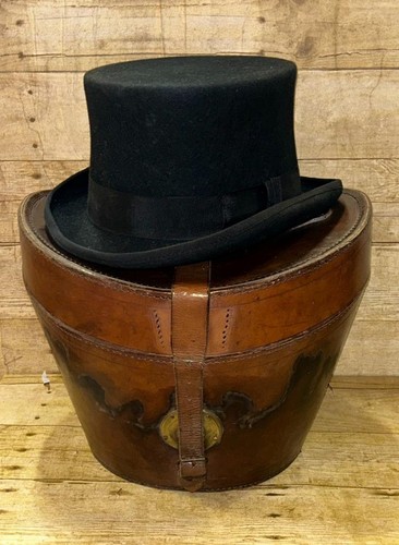 Vintage black wool - wool, hat