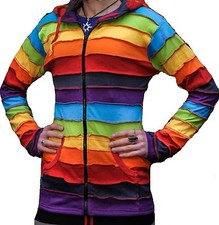 Stripe Patched Rainbow Hippy