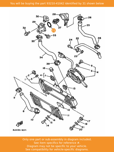 Yamaha ring 93210 41042 oem - o-ring,,