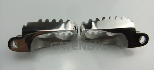 Polished footrest foot - footrest,