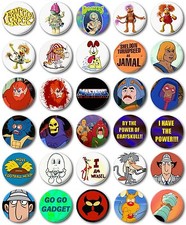 Kids Retro TV Various 25mm, 1"