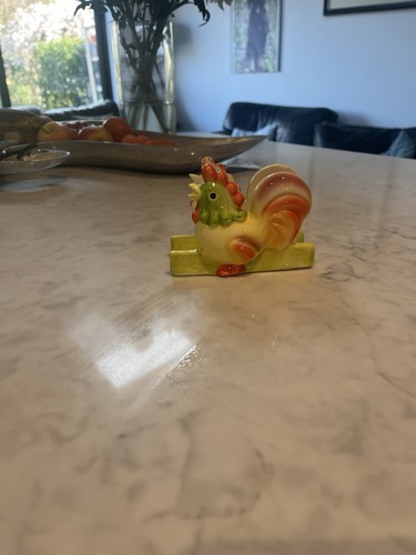 Vintage ceramic cockerel - ceramic, rack