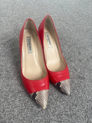 Bennett red snakeskin - snakeskin, toe