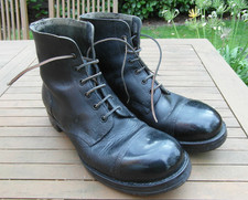 Orignal WW2 style British Army Black Ammo Ankle Boots Pebble Leather Size 9 M