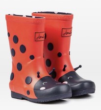 RED LADY BUG BOOTS KIDS SIZE