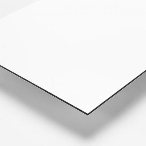 White aluminium dibond - white, a2