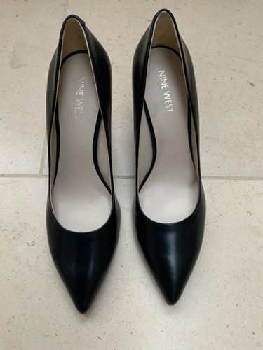 Black leather court - leather,