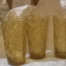 Amber Pressed water Glasses