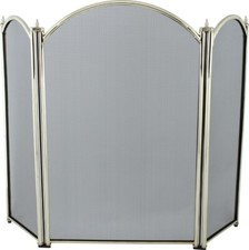 Brass Plated Fire Screen Brass