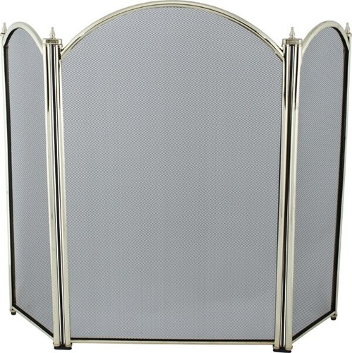 Brass plated fire screen - fire,