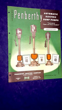 Penberthy Injector Co 1950's Catalog Electric Pumps