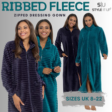 Ladies Womens Ribbed Fleece