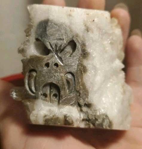 Carved quartz crystal figure - crystal,