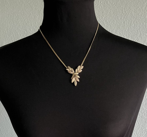 Trifari enamel leaf flower - trifari,