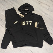 Essentials 1977 Black Iron Fear Of God Full Tracksuit Brand New Multiple Sizes