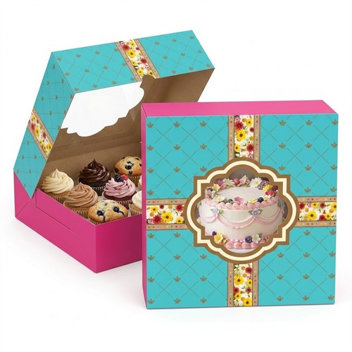 Cardboard window cake - cardboard, boxes