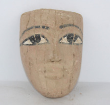 ANCIENT EGYPTIAN HANDMADE ANTIQUE Style Mummy Mask Carved Wood Pharaonic Mask