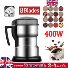 Electric Coffee Grinder Grinding Milling Nut Bean Spice Matte Blade Blender UK