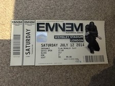 Eminem Wembley Stadium July 2014 Concert Ticket London UK