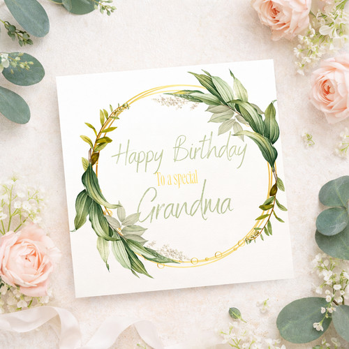 Grandma birthday card floral - birthday,
