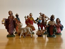 Vintage Made In Italy 12 Piece Festive Religious Nativity Figurine Set