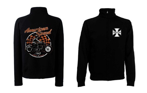Sweatshirt jacket black biker