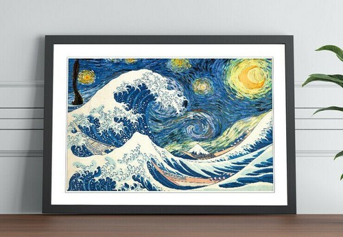 Great wave starry night - starry, van