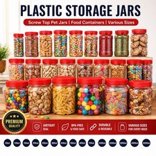 Plastic storage jars screw - storage,