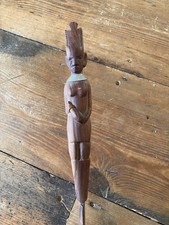 Vintage African Carved Blunt Wooden Serving Knife