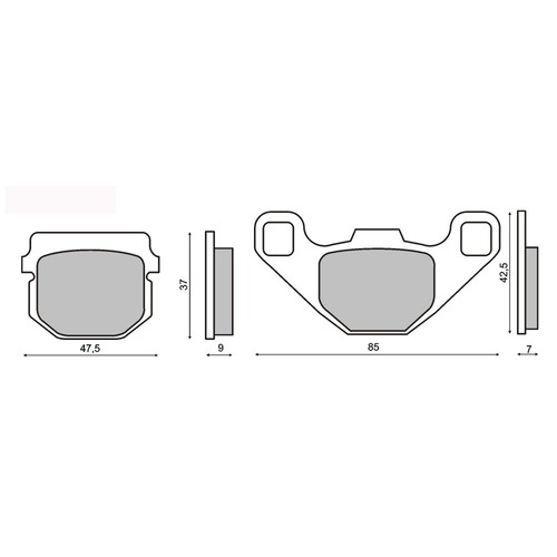 Pair brake pads - pads, for