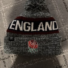 England Rugby Bobble Hat Used