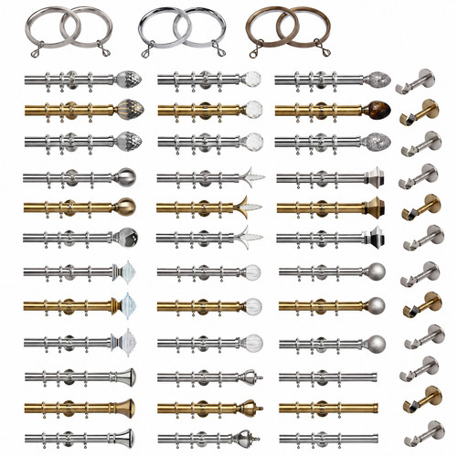 35mm metal curtain pole single - curtain,