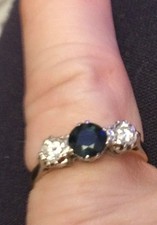 Antique 18ct Gold Sapphire And