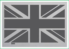 Union jack flag airbrush paint spray reusuable stencil mylar jubilee