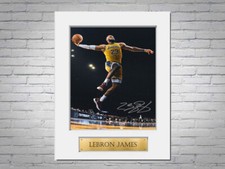 Lebron James A4 Printed Signed Autograph Photo Display Mount Gift
