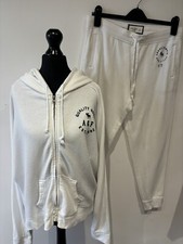 Abercrombie And Fitch A&F Tracksuit Set 2 Piece Ladies Size Medium M White
