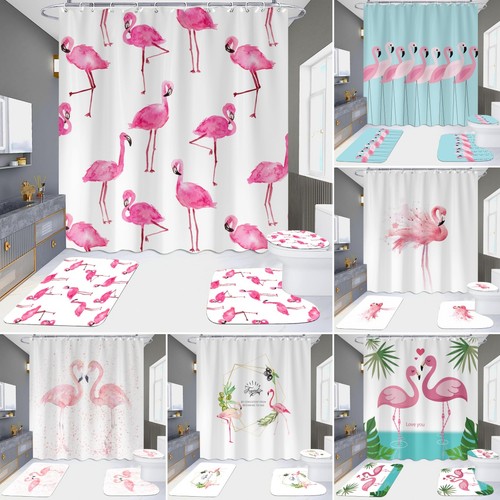 Flamingo ladies shower - ladies, curtain