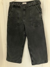Toast Women’s Black Denim Annie Cropped Jeans Size 14