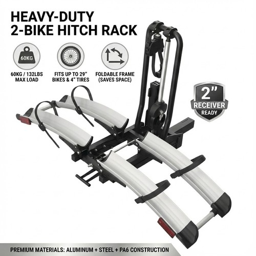 Aluminum hitch bike rack - aluminum,