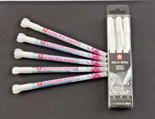 Sakura Set of 3 Bright White Gelly Roll Pens & 5 Quickie Glue Pens - Lot 4485