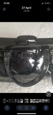 Lulu Guinness Large Black Pollyanna Crossbody Patent Leather Bag Well Used Fault