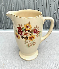 7" Tall Wilkinsons Royal Staffordshire Honeyglaze Floral Water or Lemonade Jug