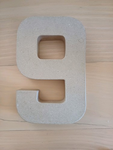 Paper mache numbers and - 3d,