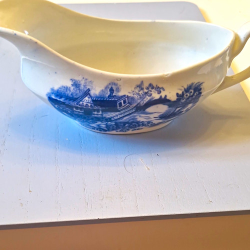 Blue white ceramic - &, gravy