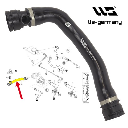 Coolant hose for - bmw, series