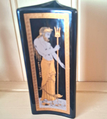 Black glossy ceramic greek - black,