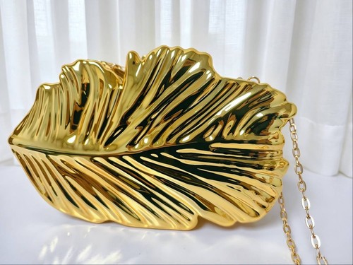 Gold maple leaf - gold, acrylic