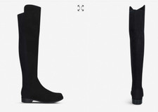 STUART WEITZMAN LADIES 50/50 SUEDE BOOTS BLACK UK6.5 £650 #F109
